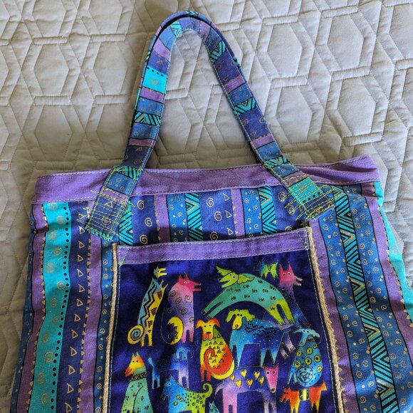 Laurel Burch Cotton Canvas Tote Very Gently Used - Picture 5 of 9